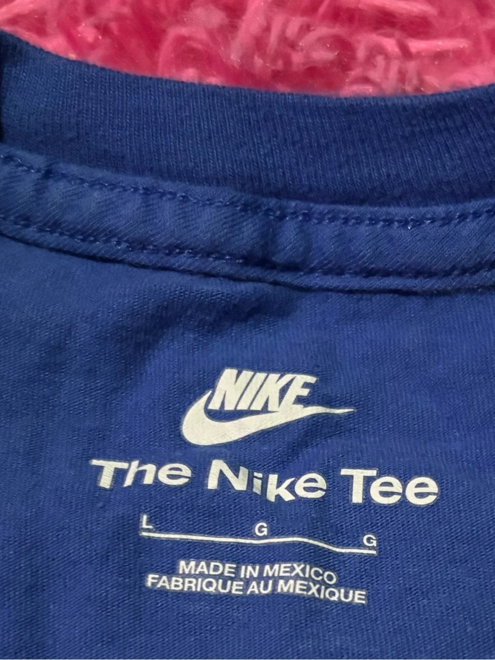 Nike Blue Tee with White Logo